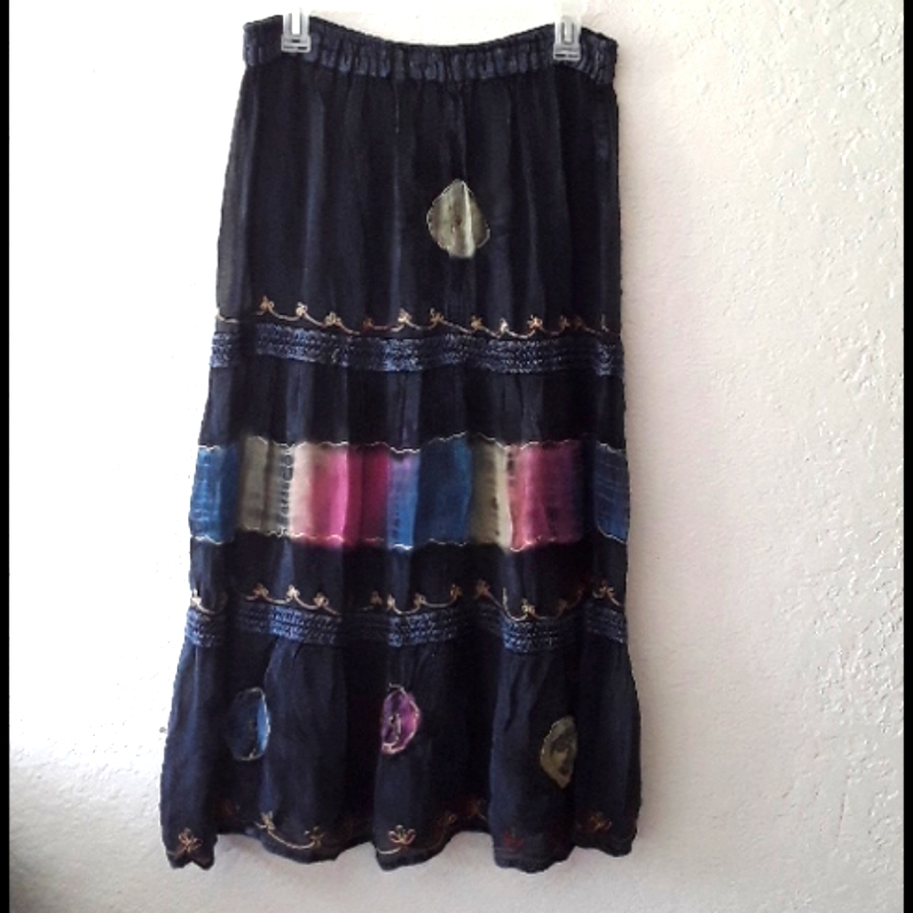 Bohemian style skirt lined rayon free size